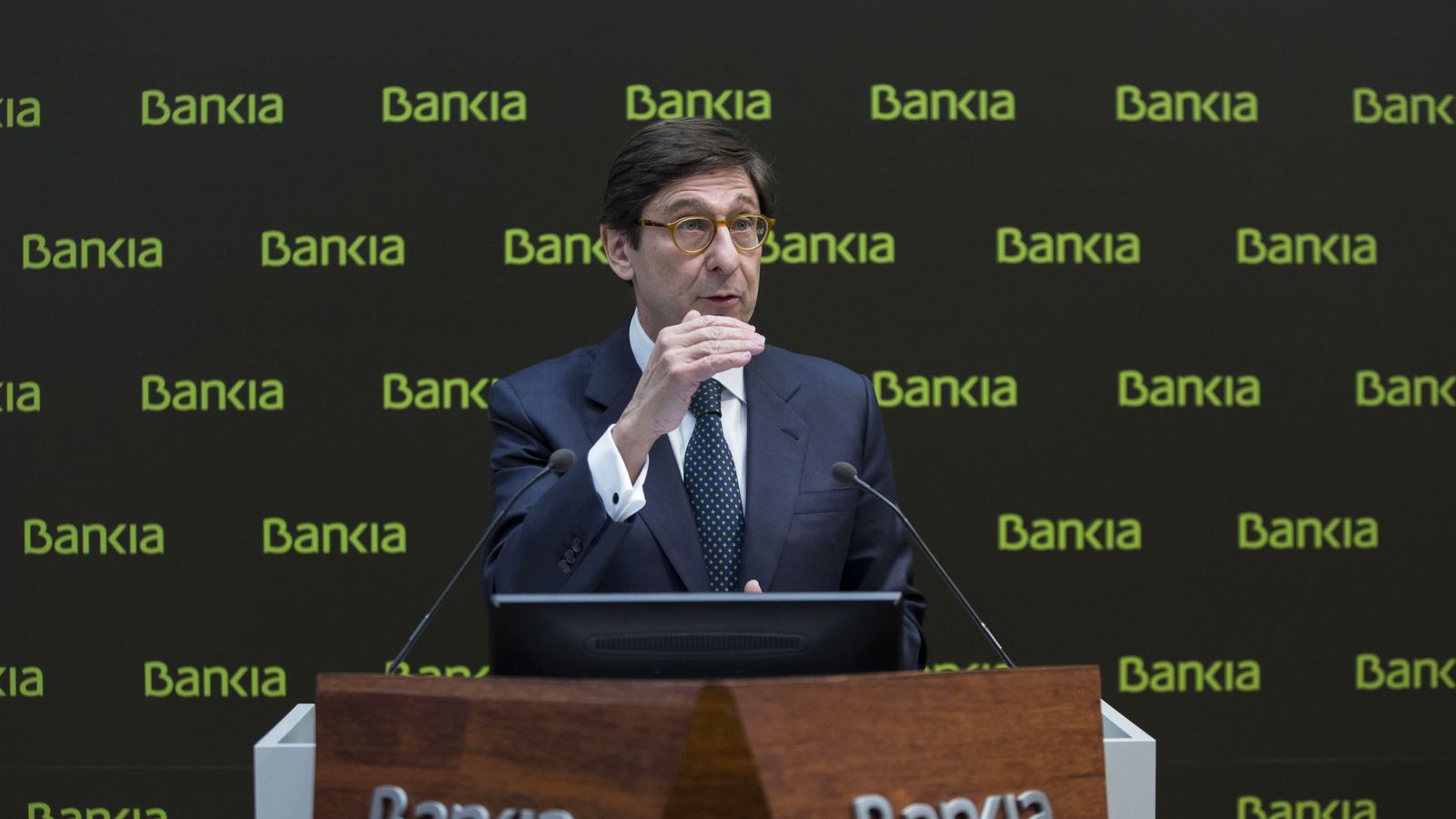 Foto: El presidente de Bankia, José Ignacio Goirigolzarri, durante la presentación de los resultados anuales de la entidad. / EFE
