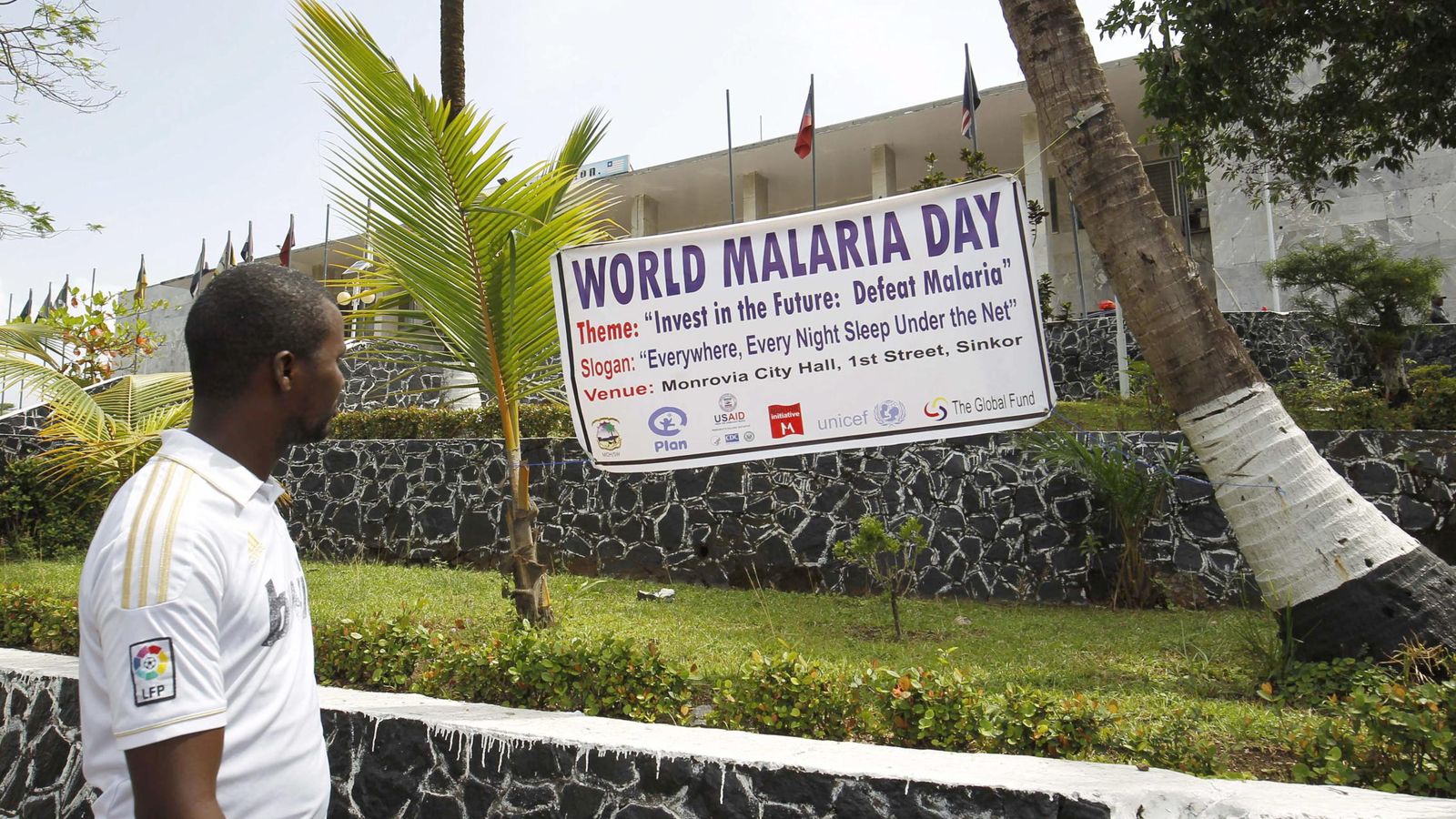 Foto: Imagen de un cartel promocional del Día Mundial de la Malaria 2015. (EFE)