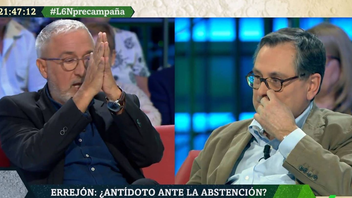 Sardà y Marhuenda discutiendo en 'La Sexta noche'. (Atresmedia).