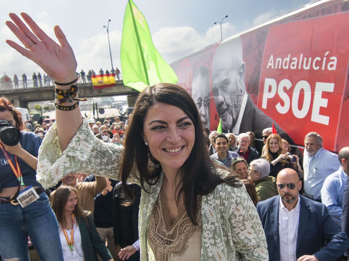 Foto: La candidata de Vox a la Junta de Andalucía, Macarena Olona. (EFE/Raúl Caro)