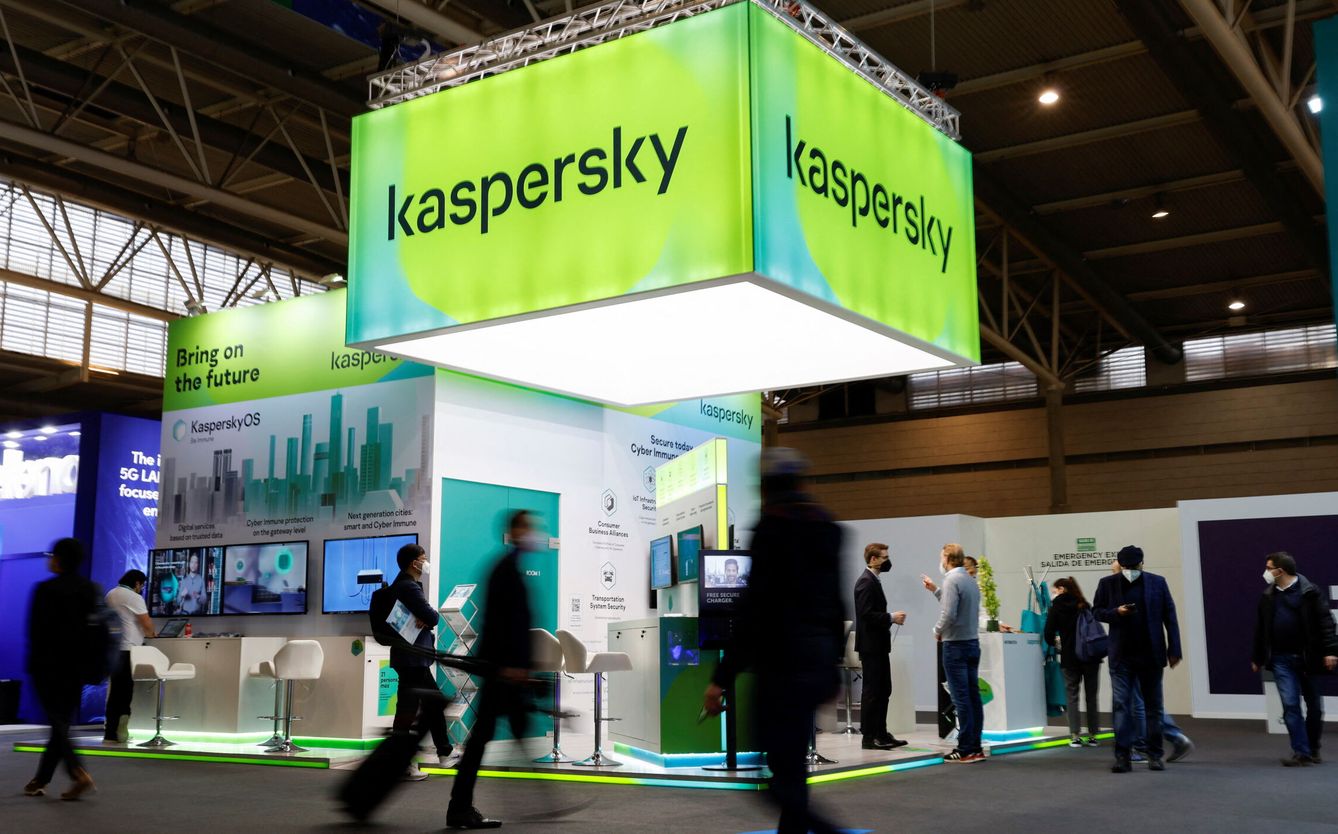 Estand de Kaspersky en el MWC 2022. (Reuters)