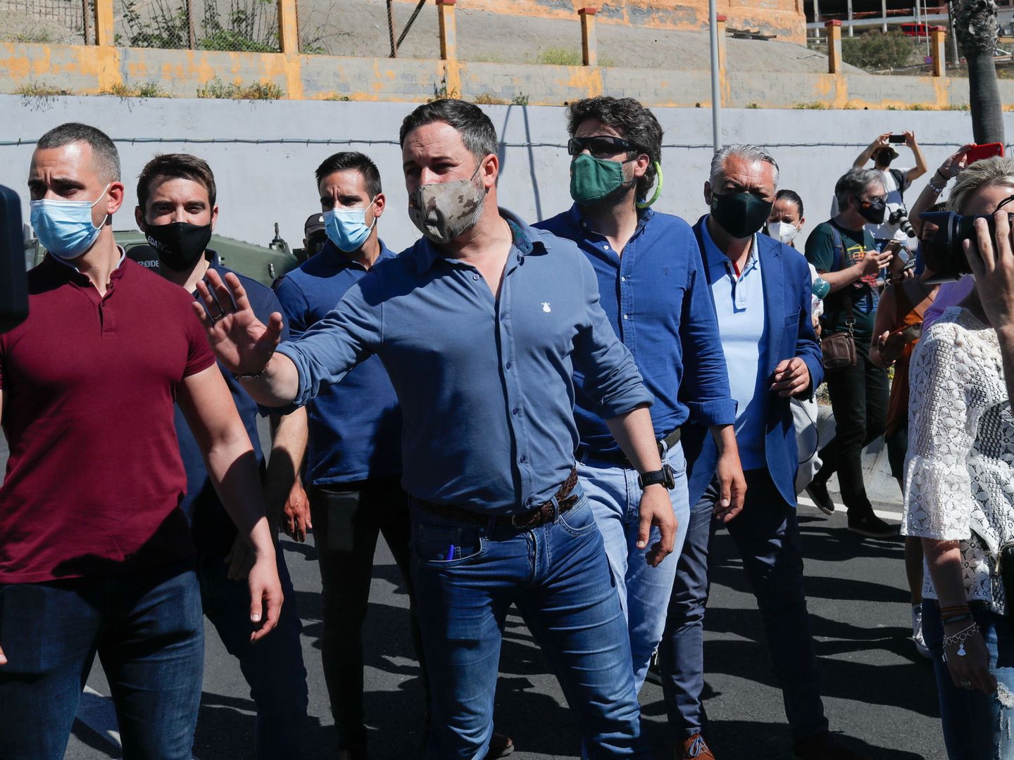 El líder de Vox, Santiago Abascal, en Ceuta. (Reuters) 