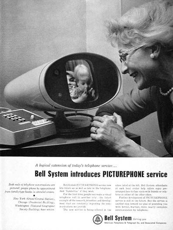 Un anuncio del Picturephone en 1964