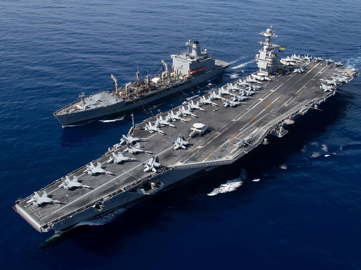 Foto: El portaaviones USS Gerald Ford. (Reuters)