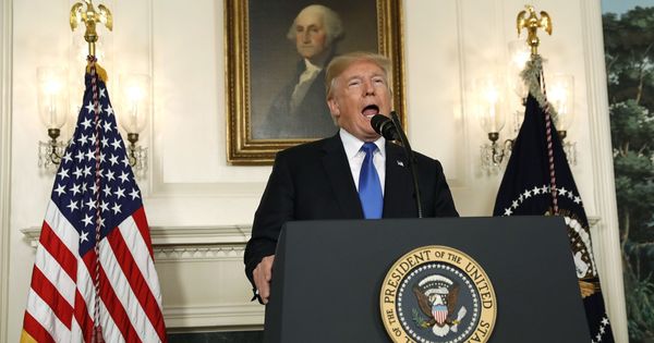 Foto: El presidente de EEUU, Donald Trump, durante su comparecencia para explicar su nueva estrategia hacia Irán, en Washington. (Reuters)