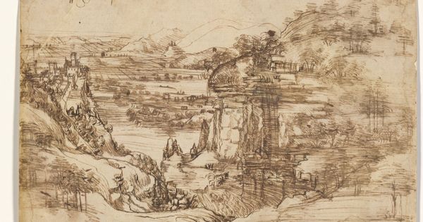 Foto: 'Il paesaggio' la que está considerada como la primera obra de Leonardo Da Vinci (Foto: Galería de los Uffizi)