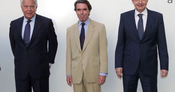 Foto: Los expresidentes Felipe González, José María Aznar y José Luis Rodríguez Zapatero. (EFE)