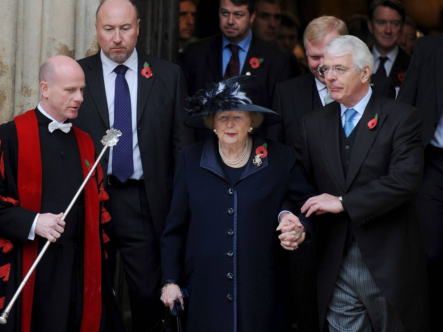 John Major y Margaret Thatcher en una imagen de archivo. (EFE)