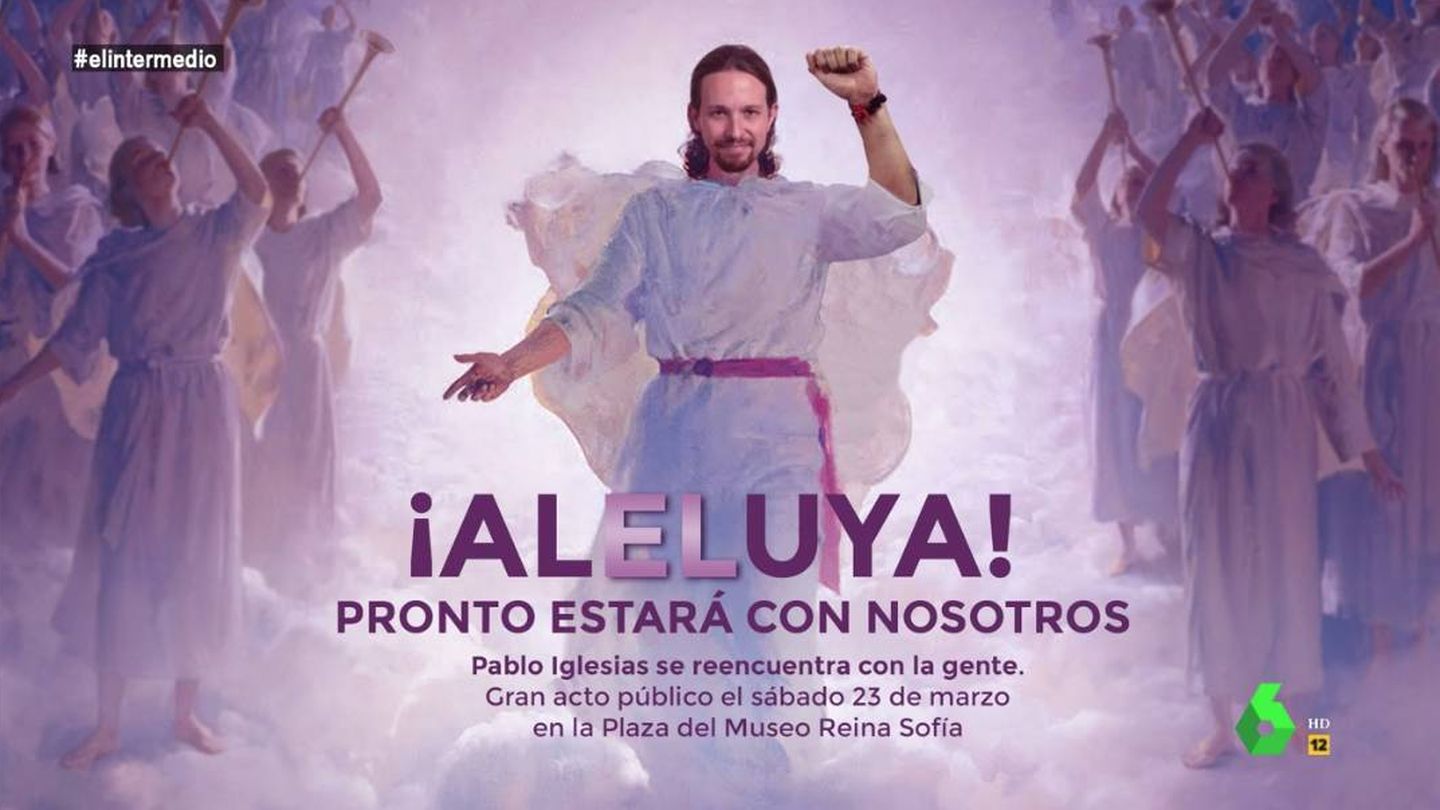 Propuesta de cartel religioso para Podemos. (Atresmedia)