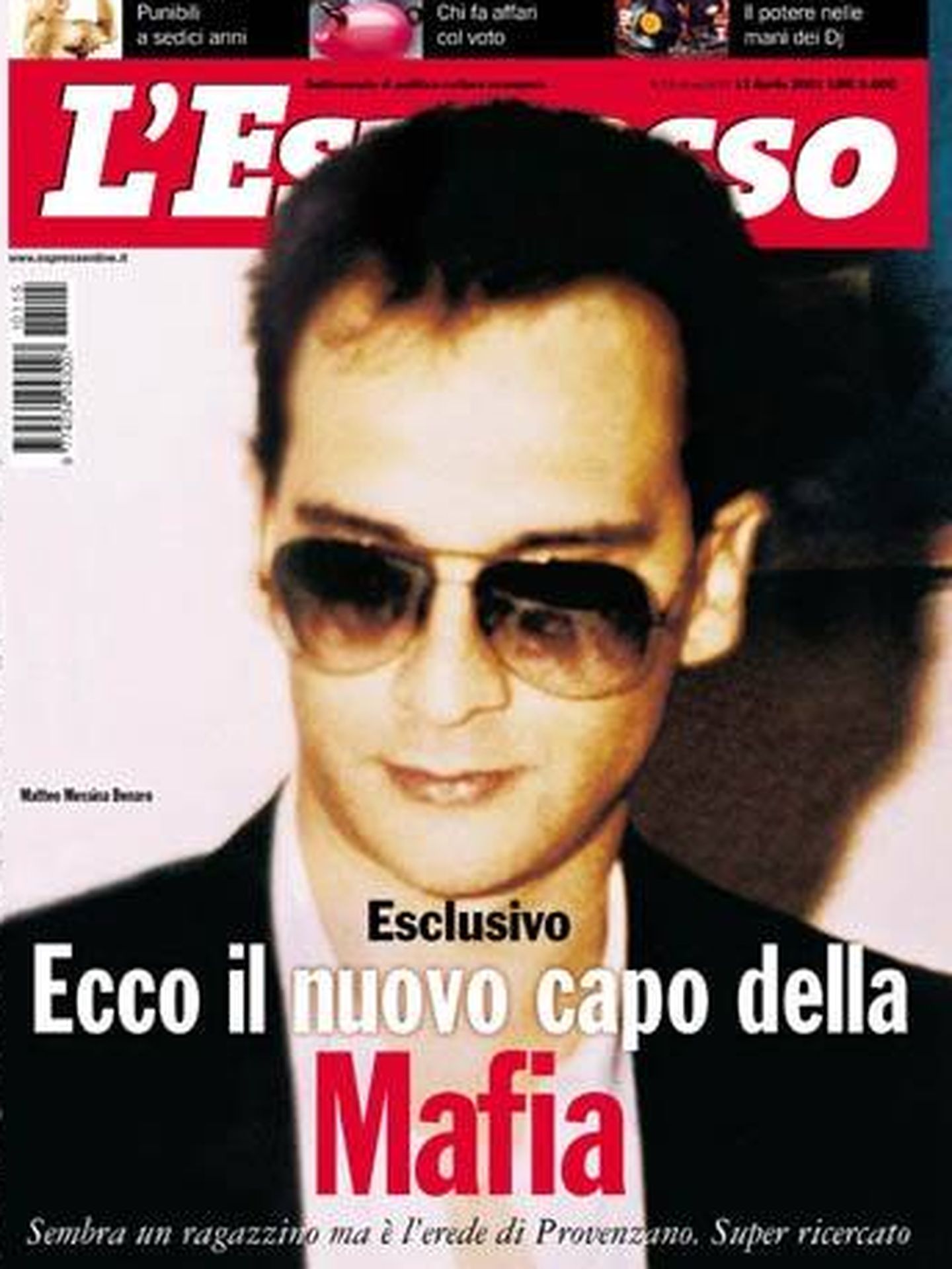 La portada de L'Espresso sobre Messina Denaro.