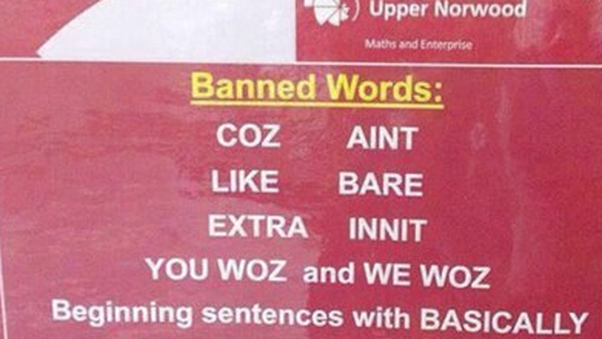 Las palabras que un colegio británico ha prohibido a sus alumnos (por su bien) 
