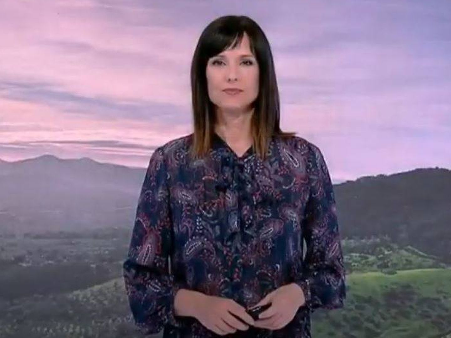 Mónica López, con su look de 2020 en el Telediario. 