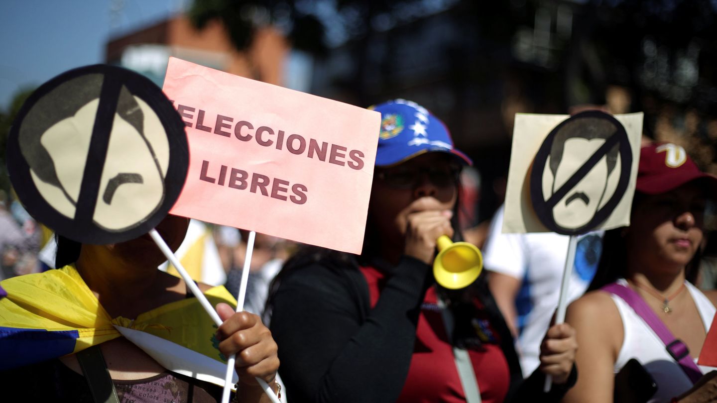 Protestas este sábado en Caracas. (Reuters)