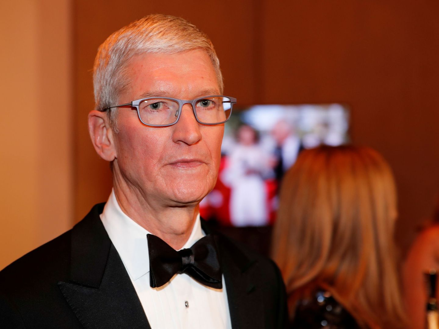 El CEO de Apple, Tim Cook, en la ceremonia de entrega de los Globos de Oro, en California. (Reuters)