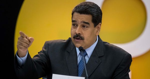 Foto: Maduro, en la presentación de la criptomoneda petro. (EFE)