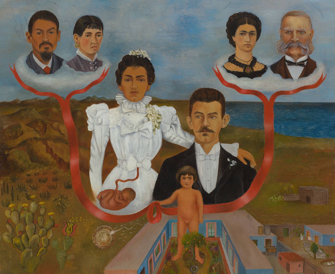 'Mis abuelos, mis padres y yo', Frida Kahlo, 1936. MoMA.
