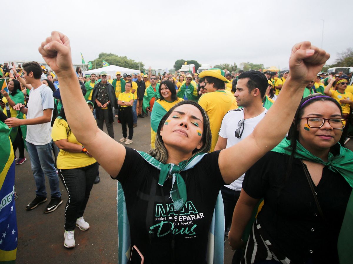 Foto: Simpatizantes de Jair Bolsonaro el 2 de noviembre. Diego Vara / REUTERS