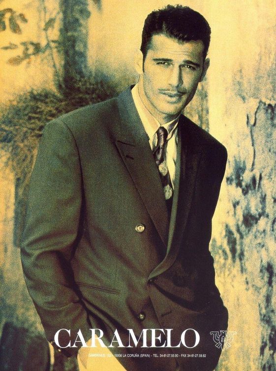 Carlos Lozano como modelo en los años 90 (Caramelo)