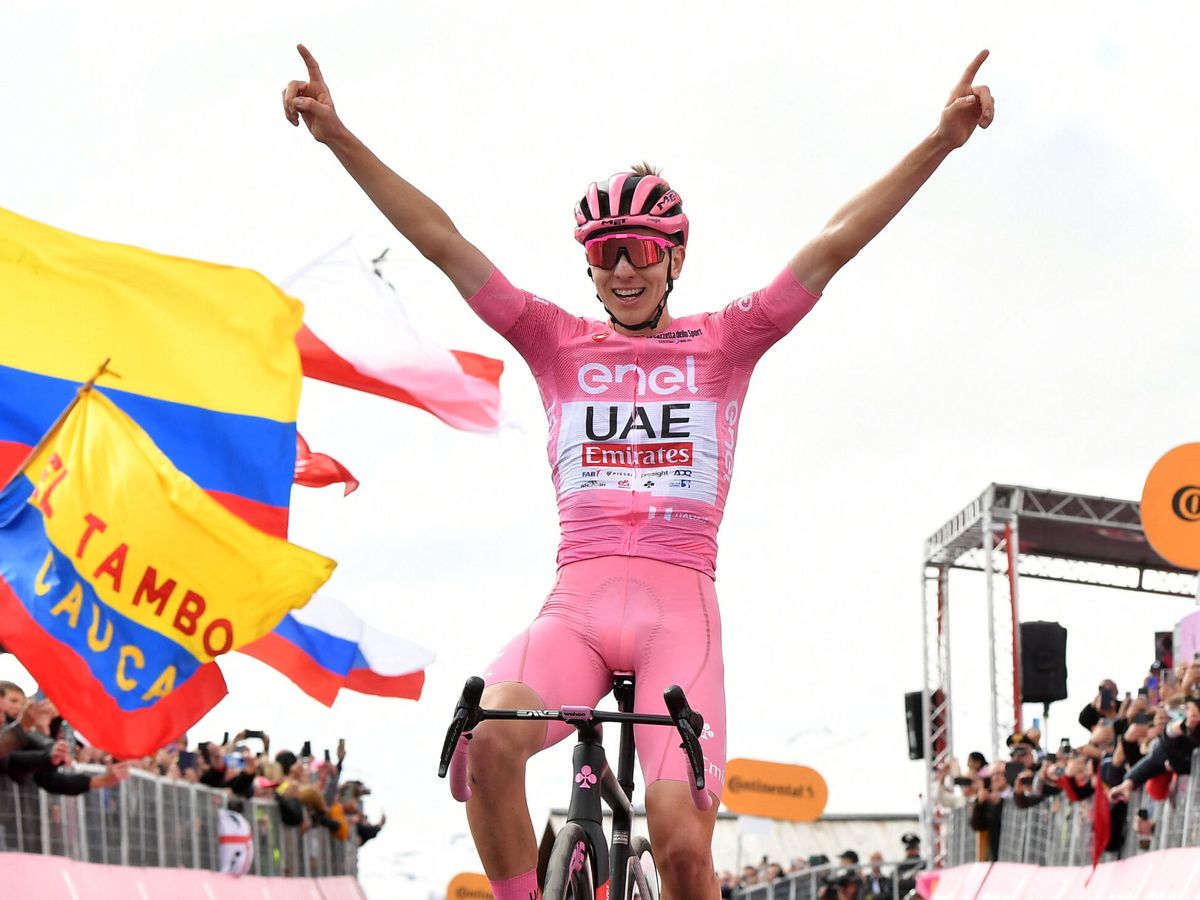 Foto: Pogacar dio una exhibición en el Giro. (Reuters/Jennifer Lorenzini)
