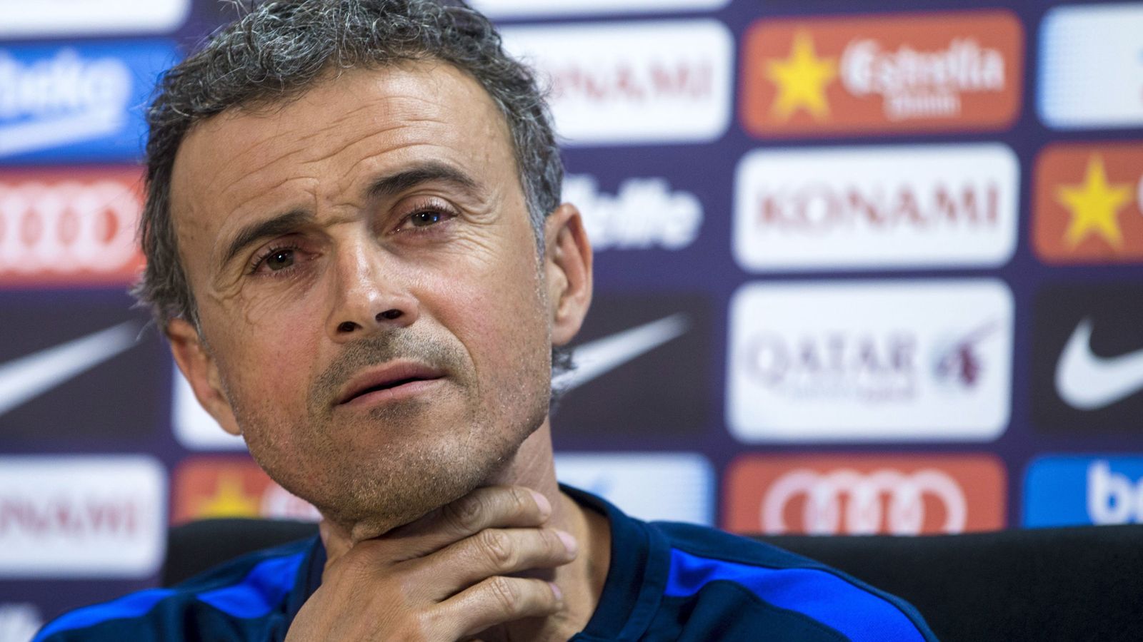Foto: Luis Enrique durante una conferencia de prensa en su etapa como entrenador del Barcelona. (Efe)