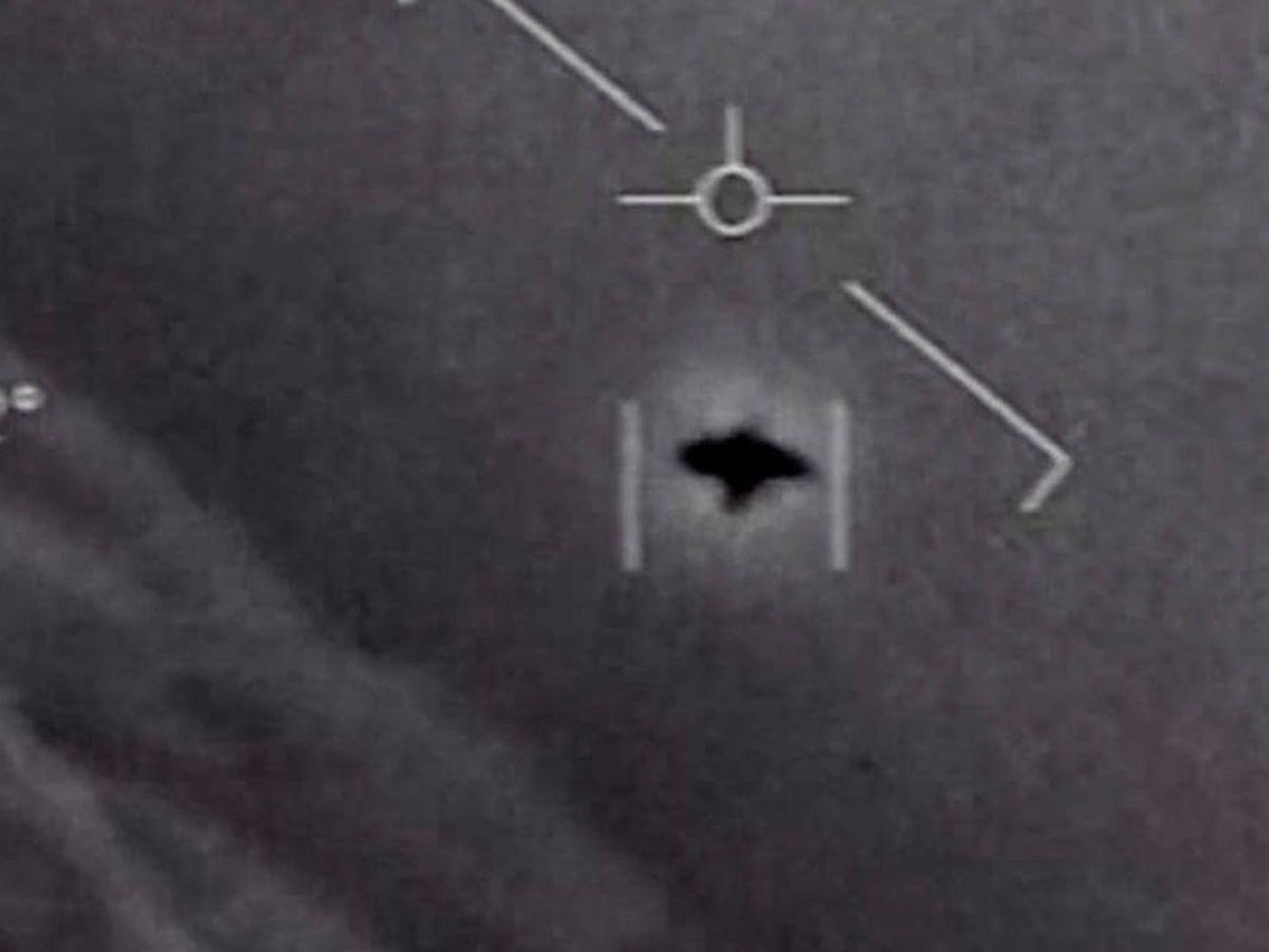 Foto: Una captura de pantalla de uno de los vídeos de los OVNIs. Foto: Pentágono