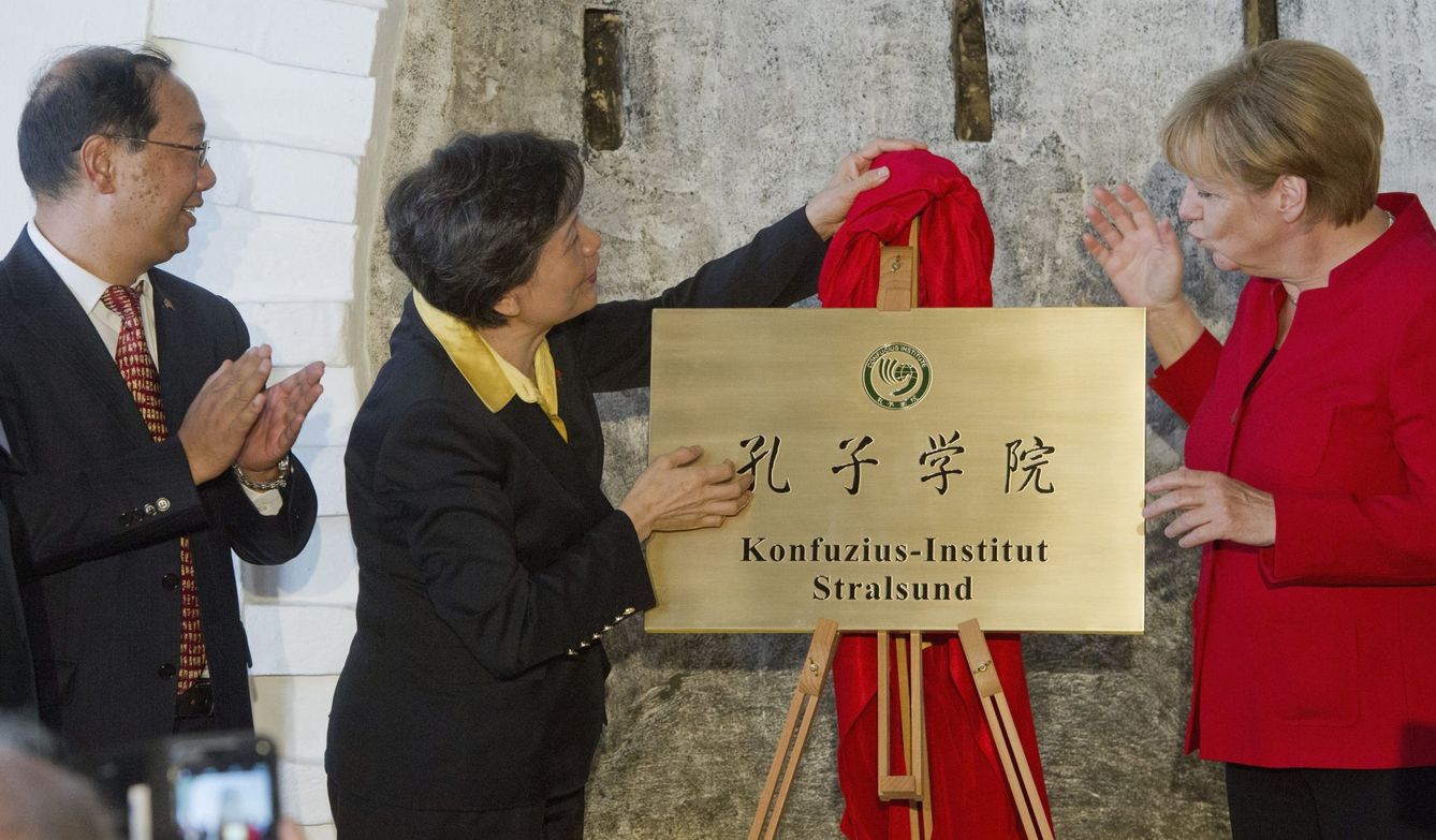 Inauguración de un Instituto Confucio en Stralsund, Alemania, el 30 de agosto de 2016. (EFE)