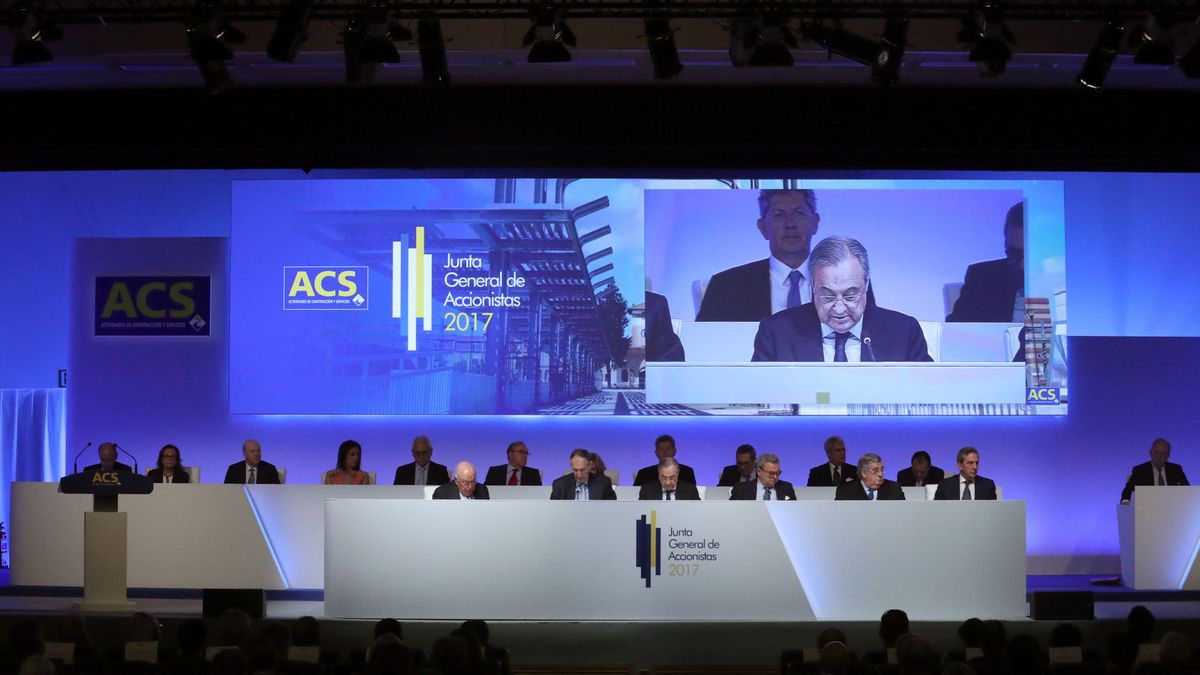 Los accionistas institucionales de ACS se oponen al 'megasueldo' de Florentino Pérez