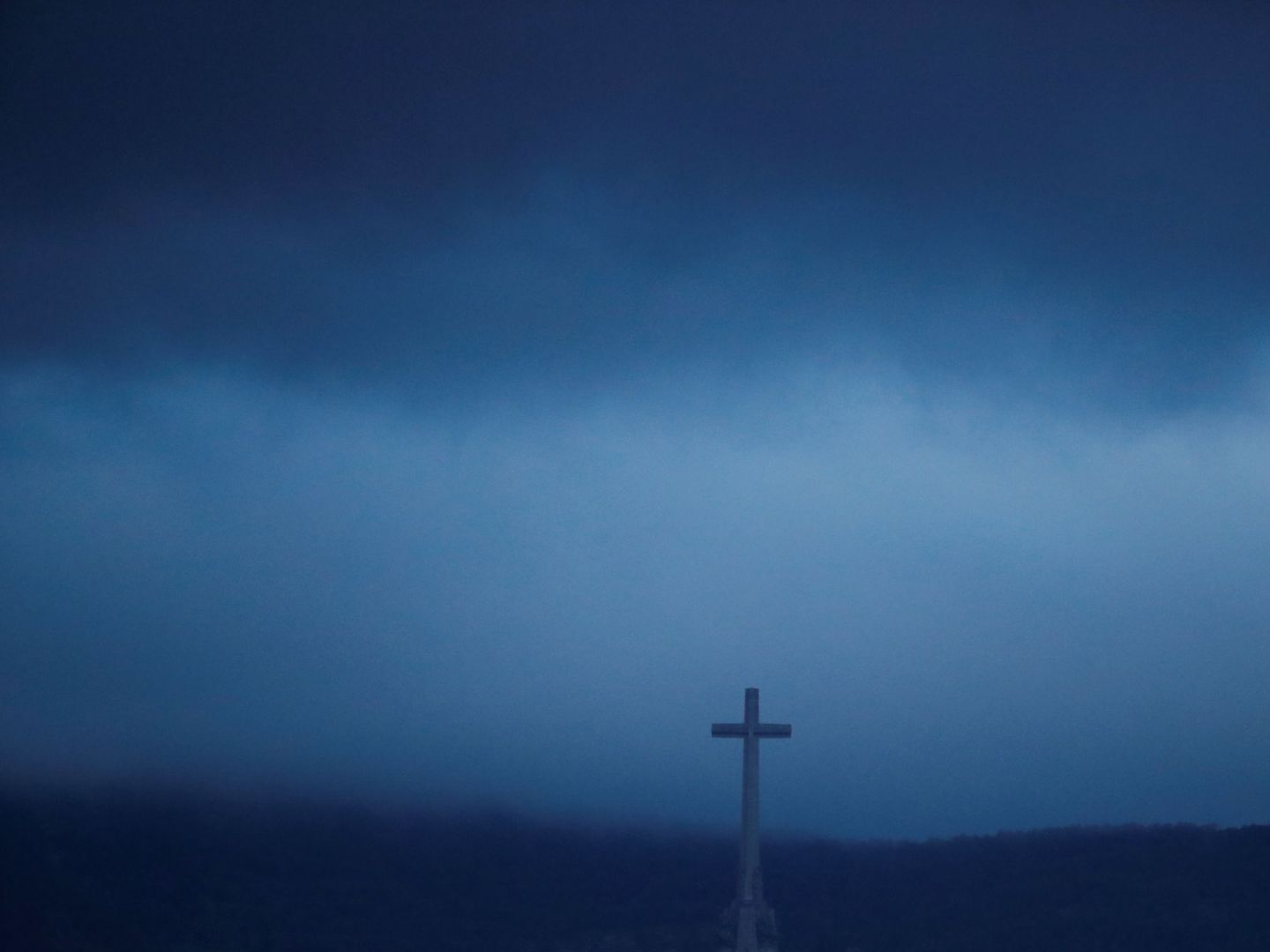 El Valle de los Caídos, esta mañana. (Reuters)