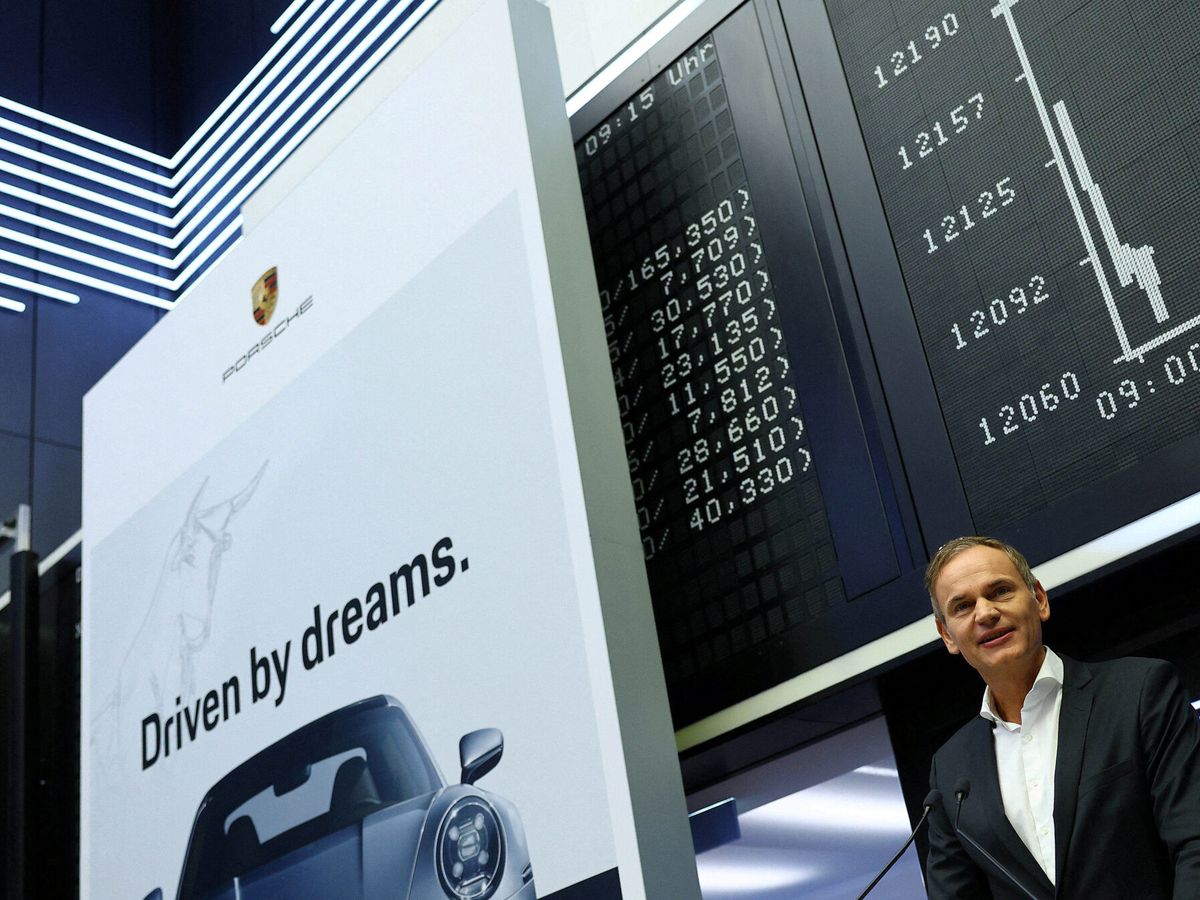 Foto: Oliver Blume, CEO de VW, en la salida a bolsa de Porsche. (Reuters/Kai Pfaffenbach)