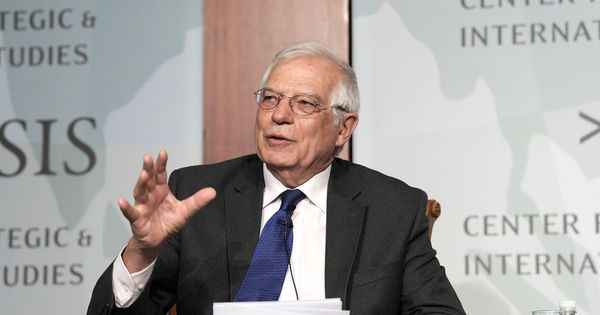 Foto: El ministro español de Asuntos Exteriores, Josep Borrell, este lunes durante una ponencia en el Centro de Estudios Estratégicos e Internacionales (CSIS) de Washington. (EFE)