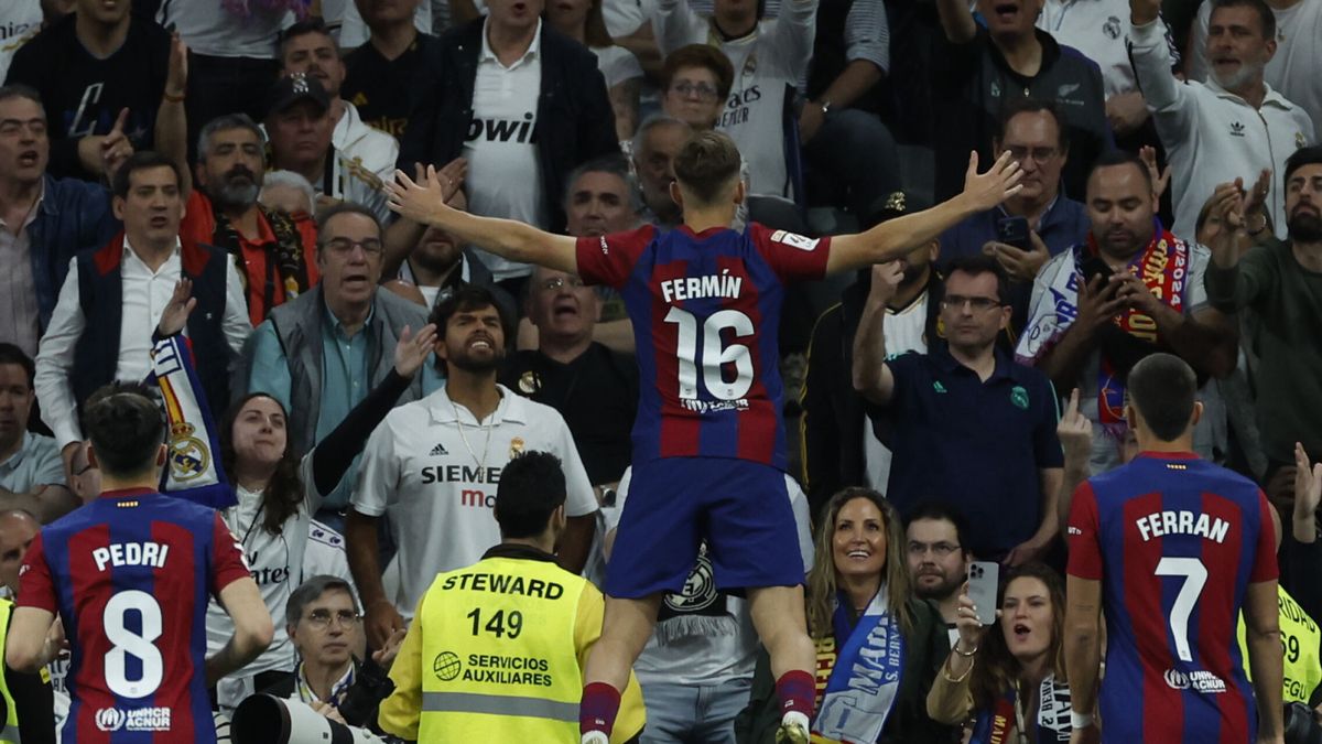 Vinícius se ríe de Fermín en las redes después de su celebración 'a lo Bellingham' en el Madrid-Barça