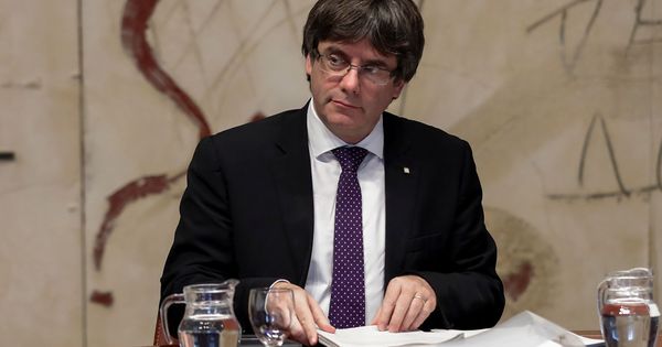 Foto: El presidente catalán, Carles Puigdemont, en el Palau de la Generalitat. (EFE)