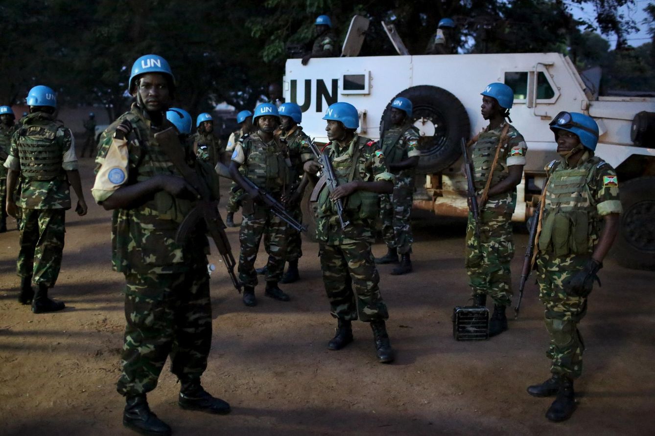 Tropas de Naciones Unidas en Bangui, en noviembre de 2015 (Reuters)