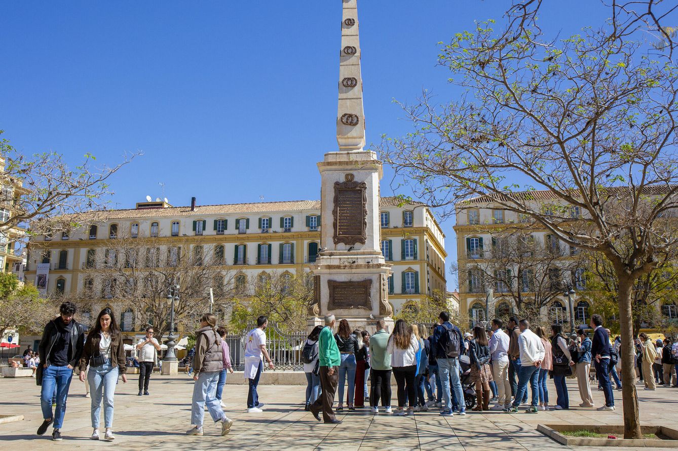 La plaza de la Merced de Málaga. (EFE/Jorge Zapata)