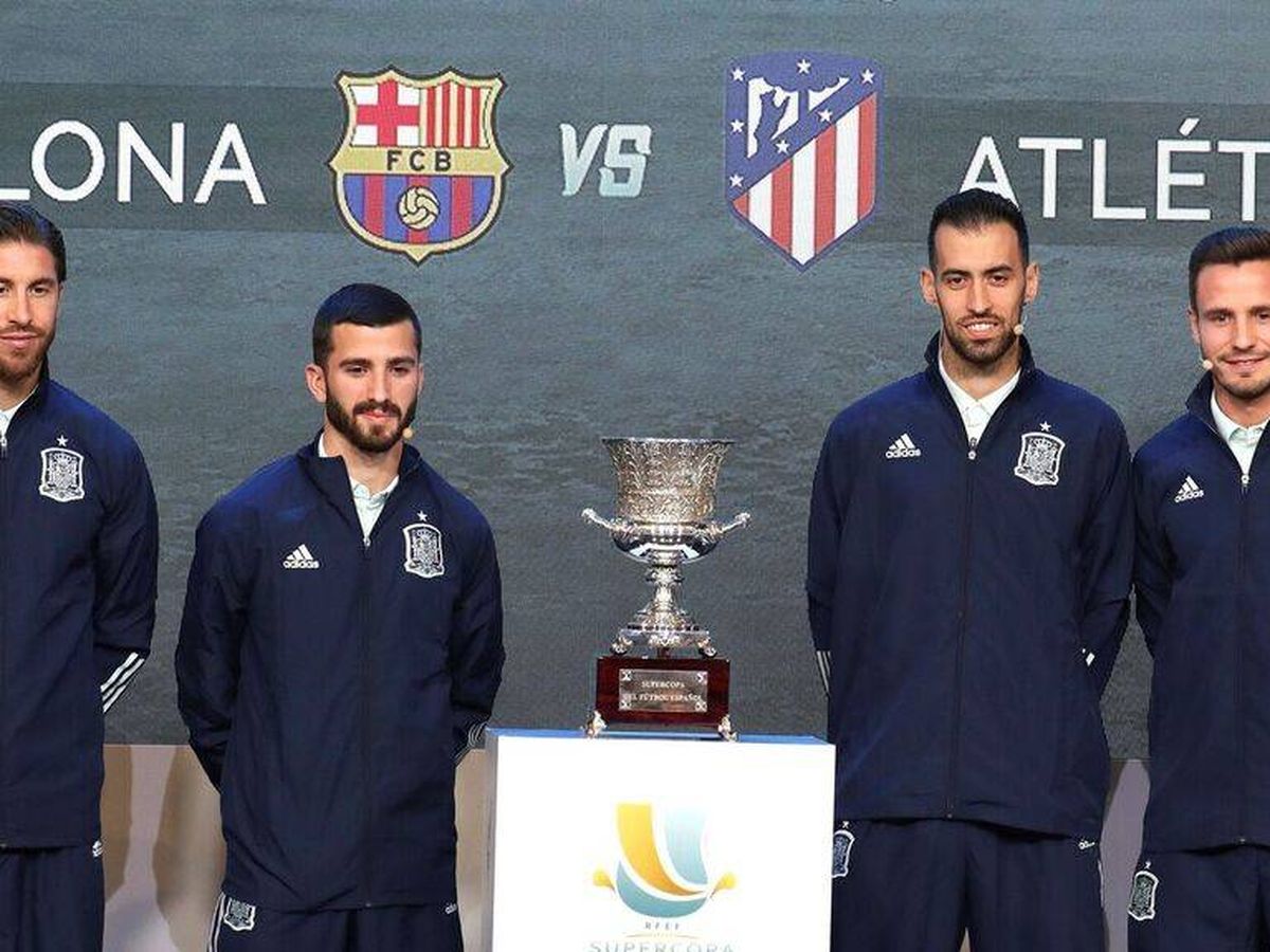 Foto: Imagen del sorteo de la Supercopa de España que se disputará en Arabia. (EFE)