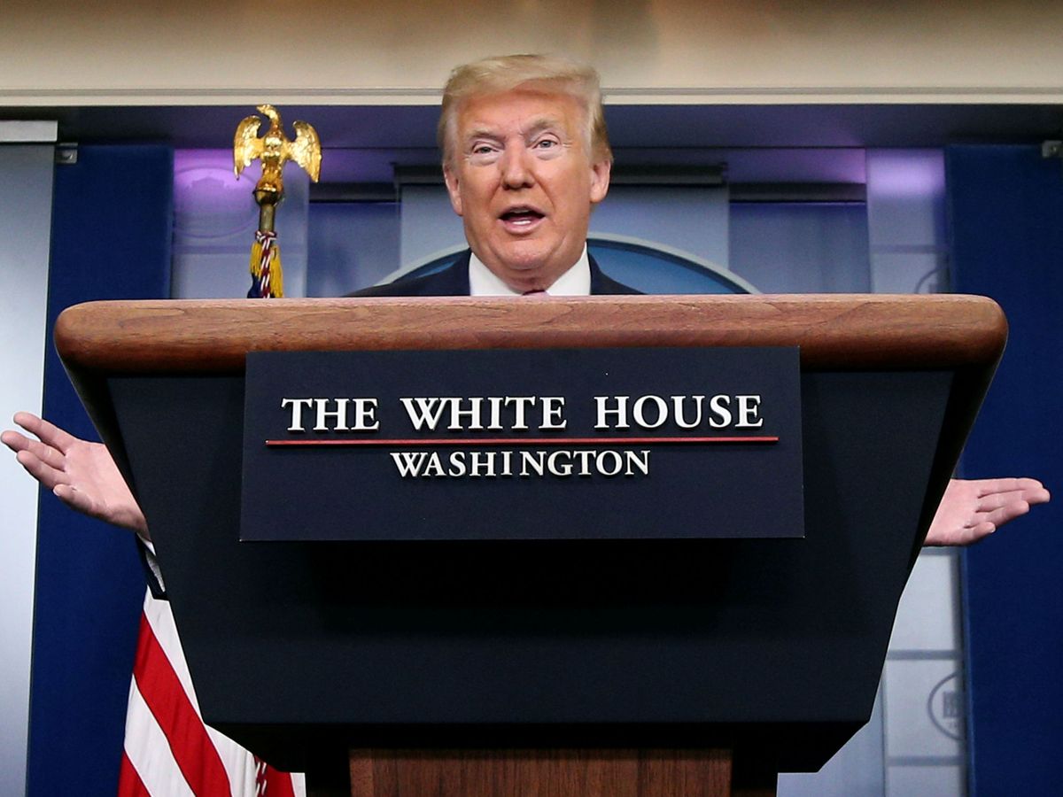 Foto: Donald Trump, durante la rueda de prensa que ofreció este viernes en la Casa Blanca. (Reuters)
