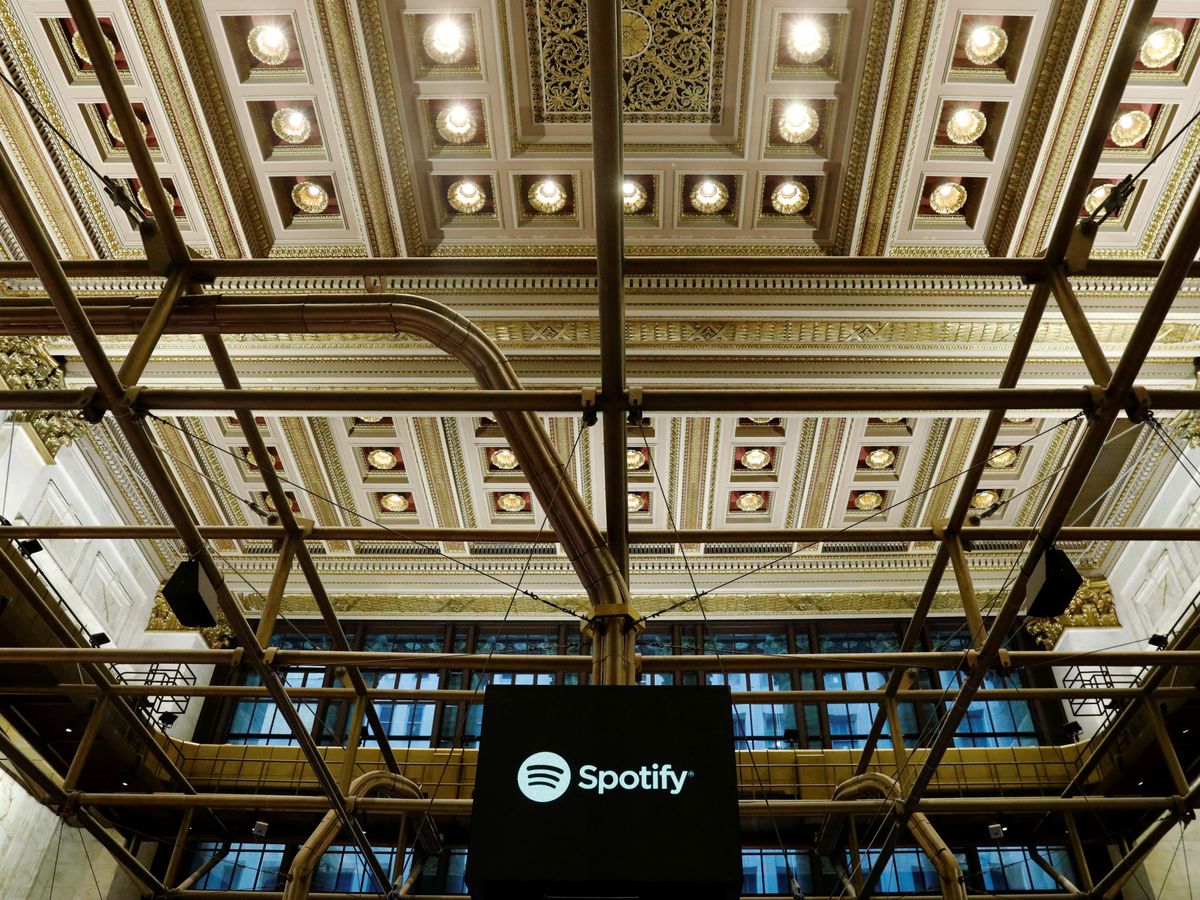 Foto: El logo de Spotify en Nueva York. (Reuters)
