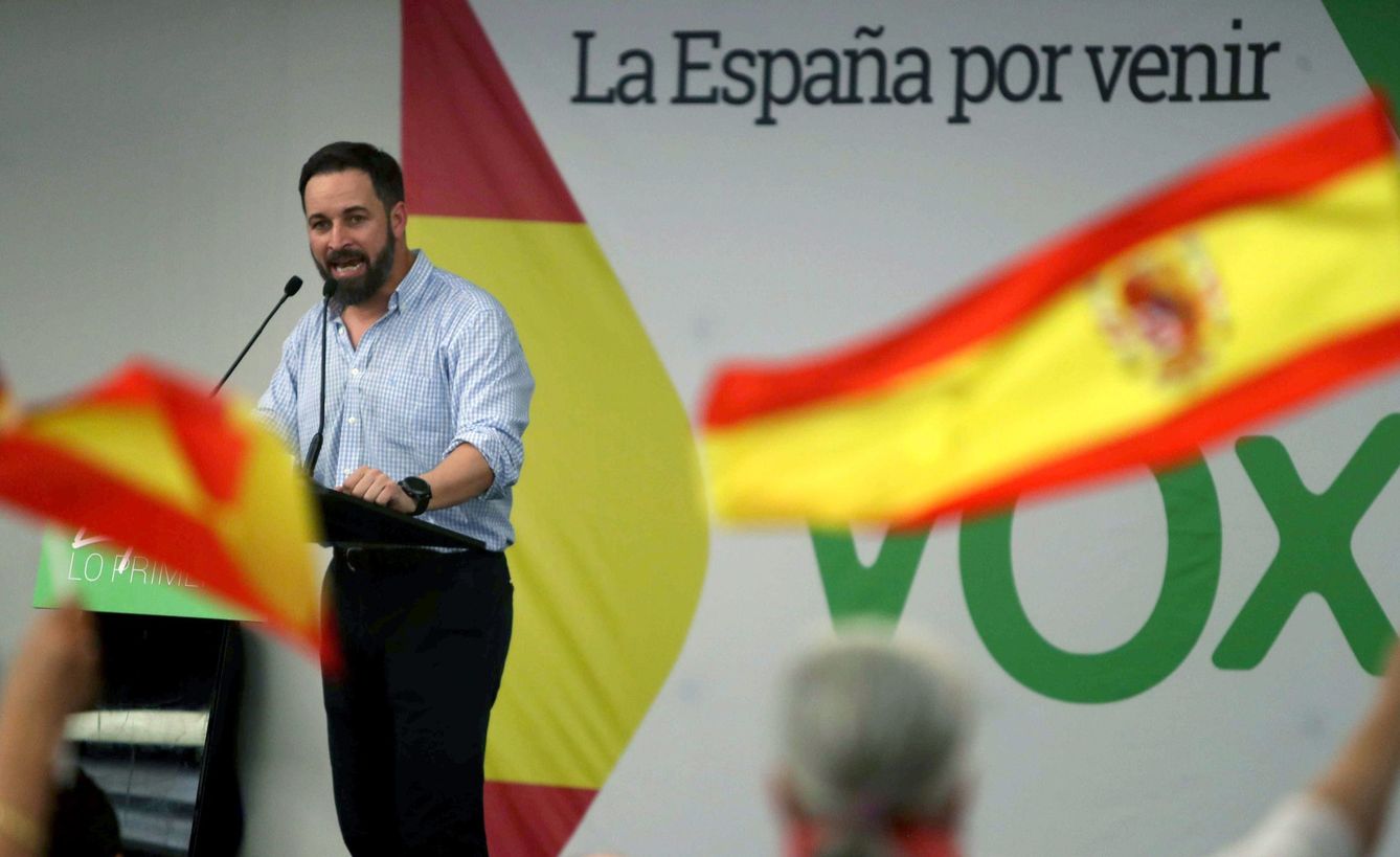 El presidente nacional de Vox, Santiago Abascal, el pasado junio, en un acto en Barcelona. (EFE)