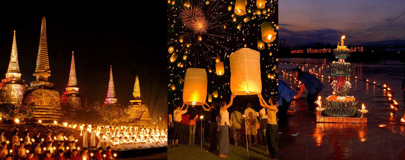 Foto: El próximo miércoles miles de velas voladoras y barqueras iluminarán Tailandia (Fotos: Turismo de Tailandia)