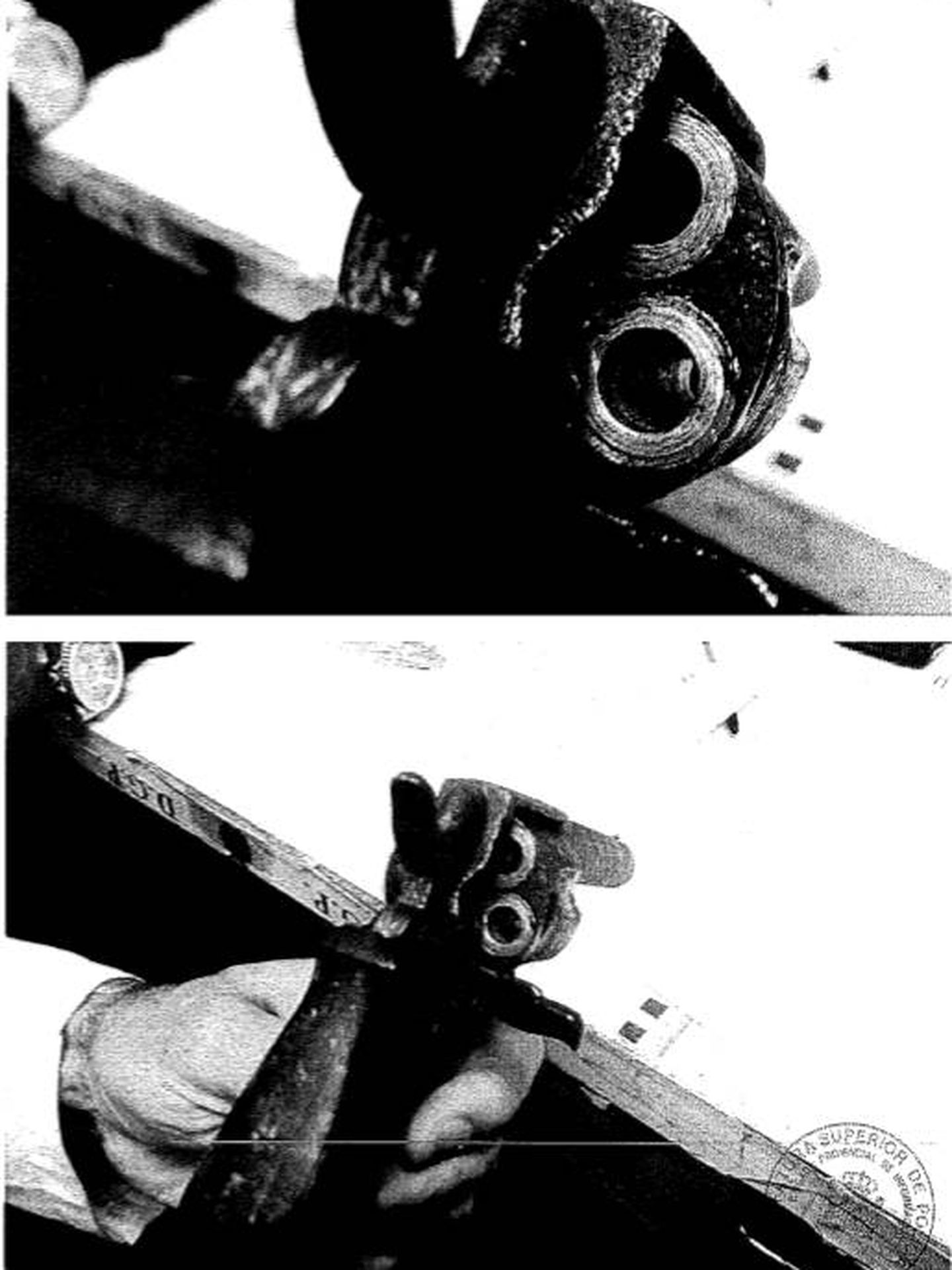 Revólver utilizado por Olivares García.