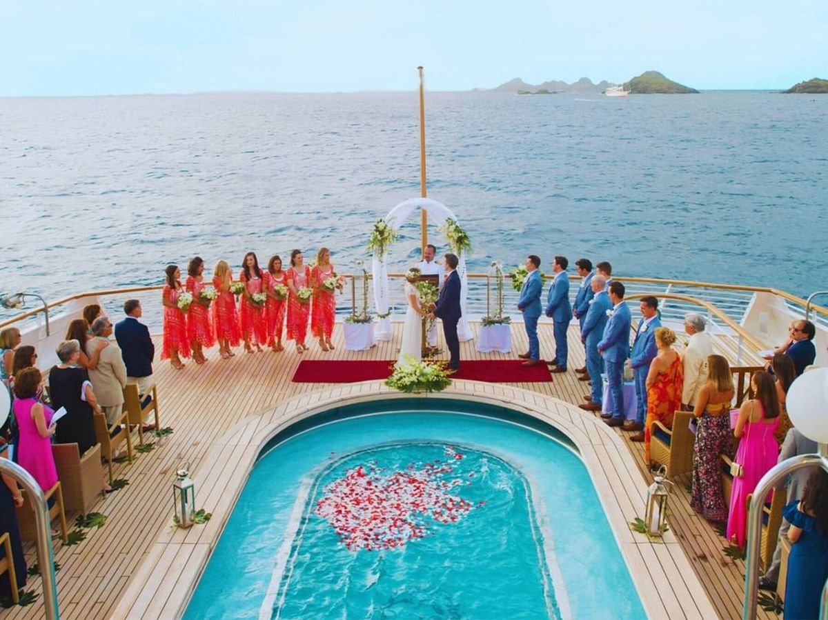 Foto: Espectacular boda en un crucero. (Instagram @oceaneventgmbh)