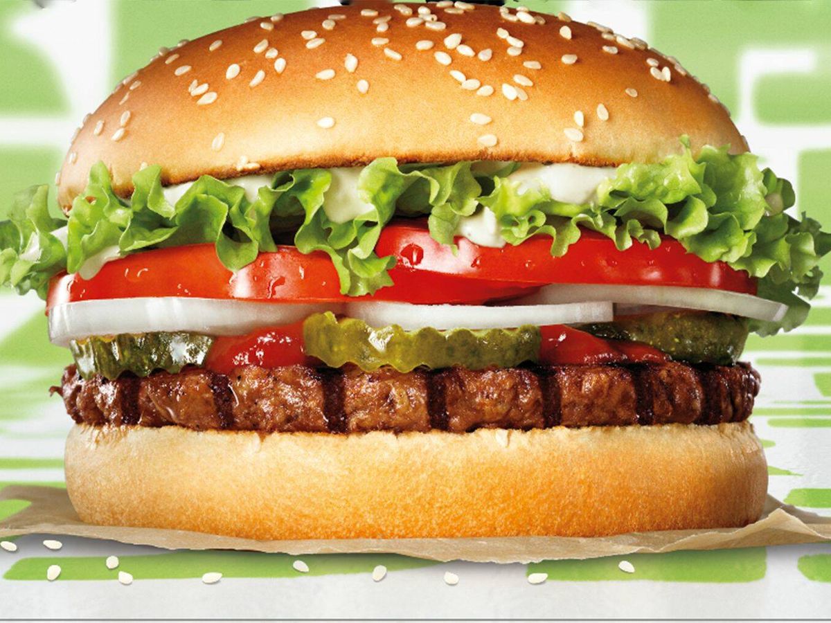 Foto: El 'whopper' vegetal de Burger King.