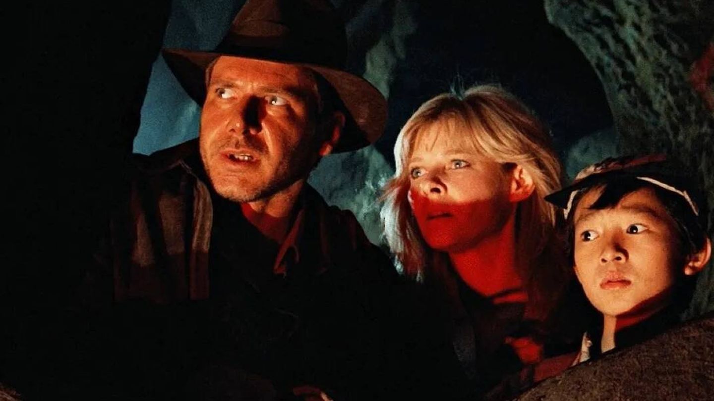 Harrison Ford junto a Kate Capshaw en 'Indiana Jones y el templo maldito'.