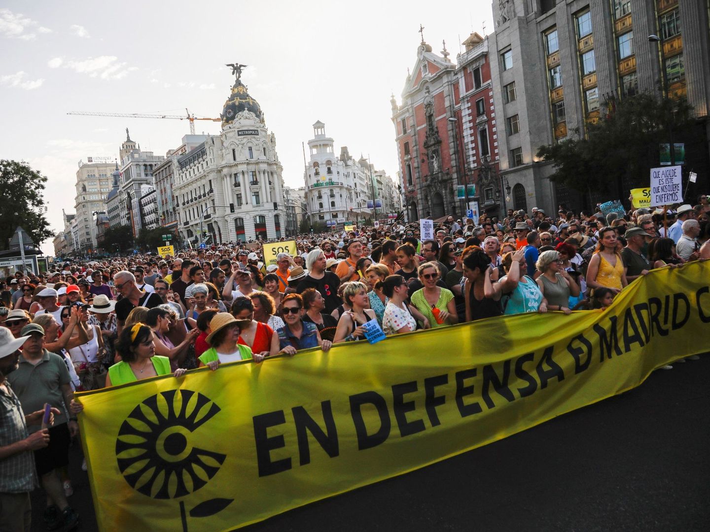 Manifestación en defensa de Madrid Central (EFE)