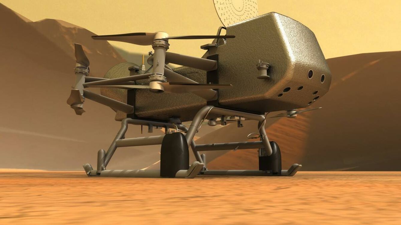 Foto: El dron 'libélula' que buscará vida en Titán (NASA/Cornell)