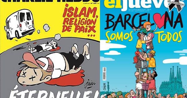 Foto: Portadas de 'Charlie Hebdo' (izq.) y 'El Jueves' (der.)