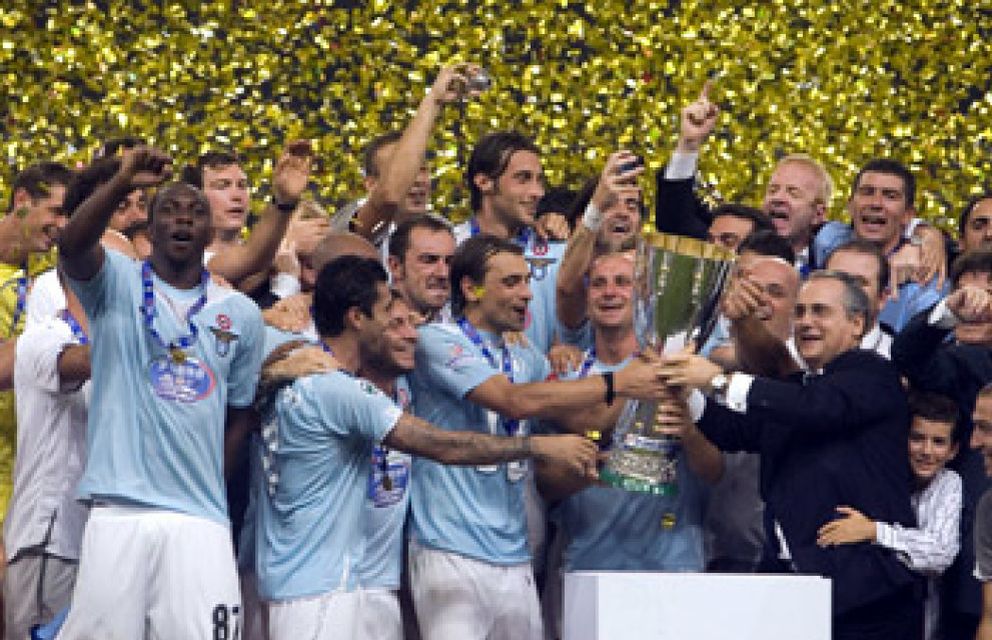 Foto: La Lazio vence al Inter de Eto'o en la Supercopa de Italia