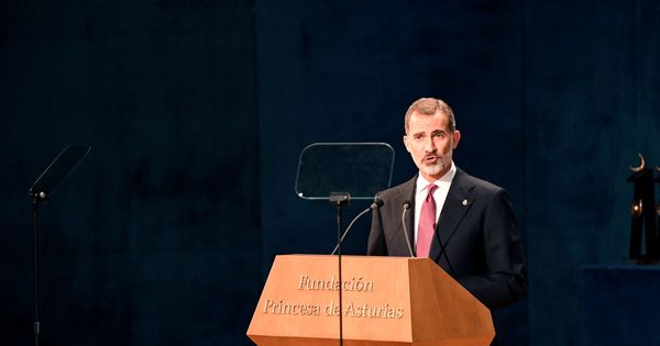Foto: Felipe VI durante su discurso en el Princesa de Asturias. (Reuters)