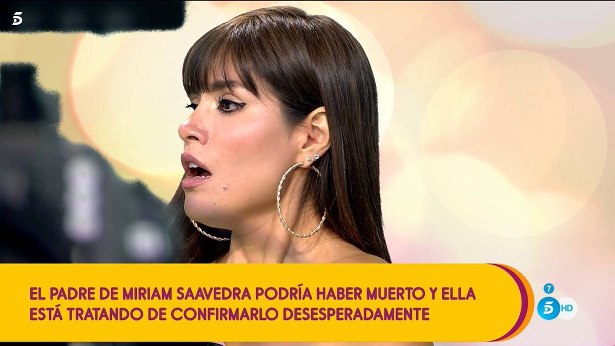 Angustia en 'Sálvame': le dicen a Miriam Saavedra, en directo, que su padre ha muerto por coronavirus
