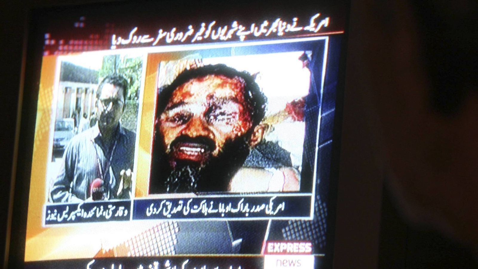Foto: El cadáver de Osama bin Laden es mostrado en mayo de 2011 por la TV Karachi, Pakistán. (EFE) 